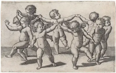 Dance of Cupids av Marcantonio Raimondi