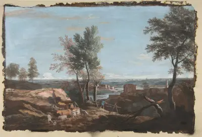 Extensive Pastoral Landscape av Marco Ricci