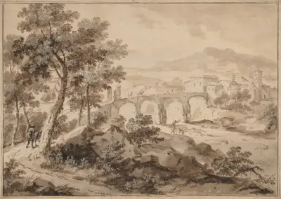 Landscape with Bridge av Marco Ricci