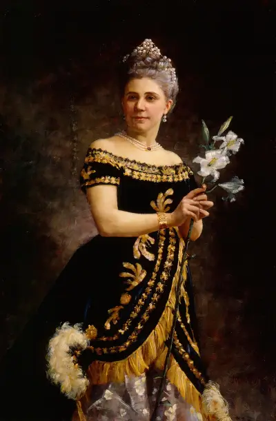 Opera Singer Ida Basilier-Magelsen’s Portrait As Philine In Ambroise Thomas’ Opera Mignon av Maria Wiik