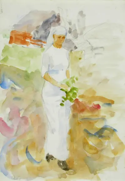 Woman in the garden av Maria Wiik