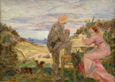 A couple in La Divonne av Marie Bracquemond