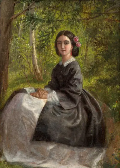 Autoportrait présumé de l’artiste av Marie Bracquemond