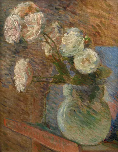 Bouquet of white roses av Marie Bracquemond