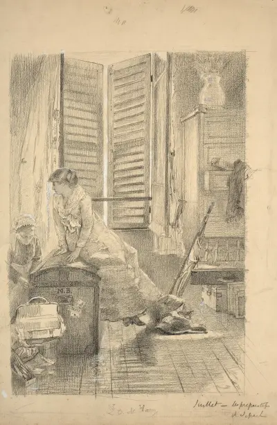 Juli – inför avresan av Marie Bracquemond