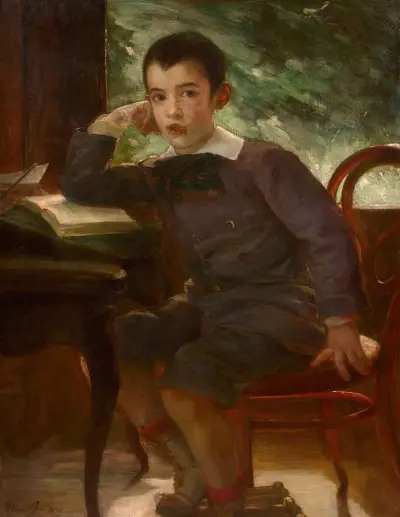 Portrait of Pierre Bracquemond as a child av Marie Bracquemond