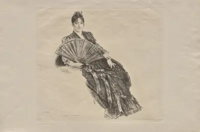 Self-Portrait in a Spanish Costume av Marie Bracquemond