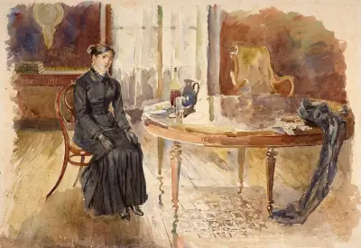 Self-portrait, 1872 av Marie Bracquemond
