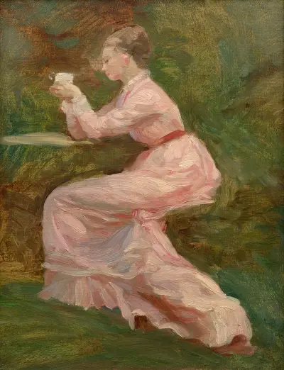 Study for ’La vue de Divonne’ av Marie Bracquemond