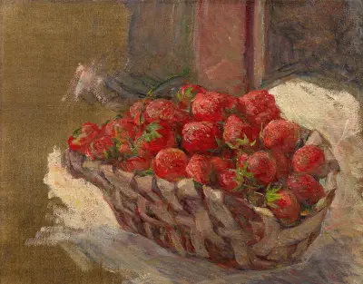 The basket of wild strawberries av Marie Bracquemond