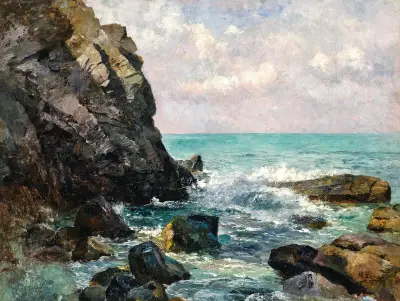 Breaking Waves in Istria av Marie Egner