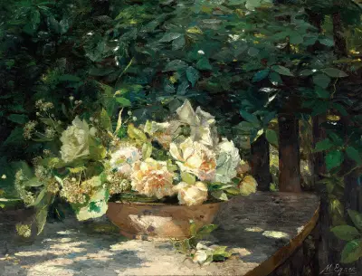 In der Laube von Marie Egner