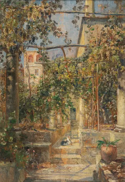Klosterhof in Capri von Marie Egner