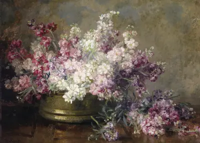 Schale mit Blumen av Marie Egner