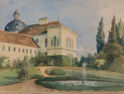 Zámecký park s fontánou, Marie Egner