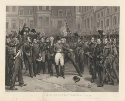Avskedet i Fontainebleau (20 april 1814) av Jean-Pierre-Marie Jazet