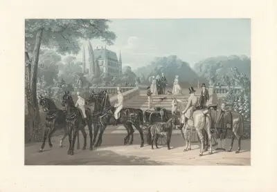 La vie d’un Gentilhomme en toutes Saisons – Printemps (after Henri de Montpezat) av Jean-Pierre-Marie Jazet