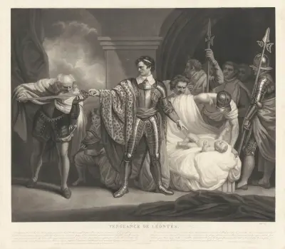 Vengeance de Léontès (after John Opie) av Jean-Pierre-Marie Jazet