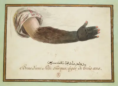 Huvudet på en turkisk flicka, tre år gammal av François-Marie Rosset