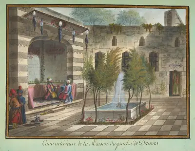 Cour intérieure de la Maison du Pacha de Damas av François-Marie Rosset