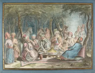 Scène de repas turc av François-Marie Rosset