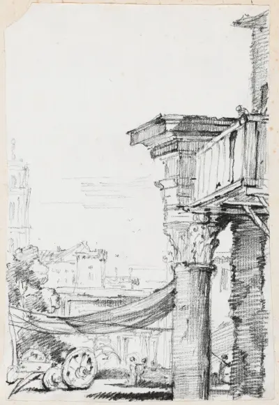 A Balcony in the Roman Forum av Joseph-Marie Vien