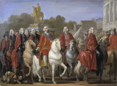Inauguracja pomnika Ludwika XV na placu jego imienia, Joseph-Marie Vien