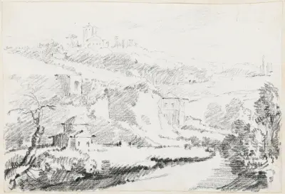 Landscape in the Alban Hills av Joseph-Marie Vien