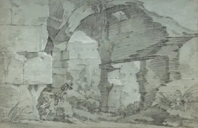 Utsikt över Colosseum av Joseph-Marie Vien