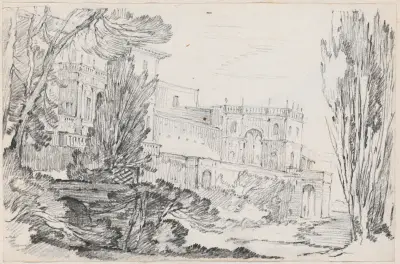Villa d'Este, Tivoli av Joseph-Marie Vien