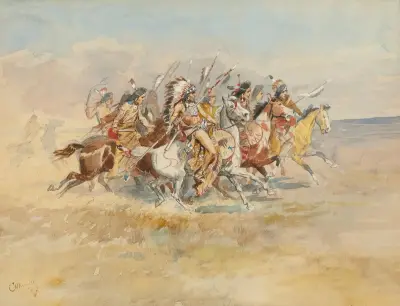 Blackfeet War Party av Charles Marion Russell