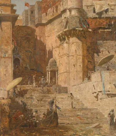 Benares, 1913 av Marius Bauer