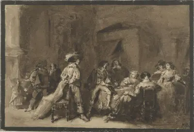 Historische scène av Marius Bauer