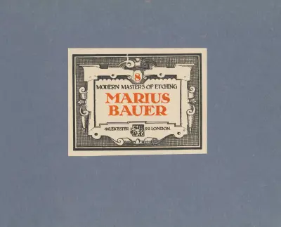 Modern Masters of Etching – Marius Bauer – cover av Marius Bauer