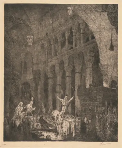 Mohammed II in the Aye Sophia av Marius Bauer