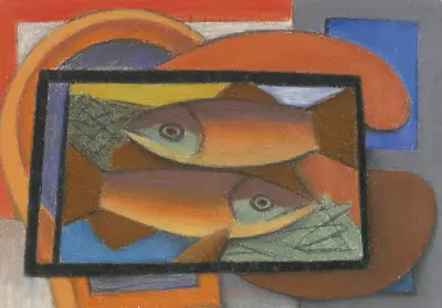 Study for Fish in Glass Case von Mark Gertler