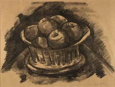 Äpfel im Korb von Marsden Hartley