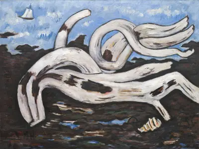 Driftwood on the Bagaduce av Marsden Hartley