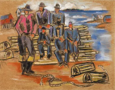 Studie für Hummerfischer von Marsden Hartley