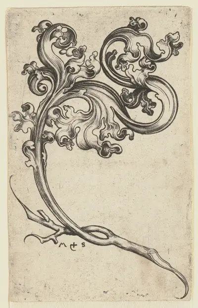 Ett lövverkornament av Martin Schongauer