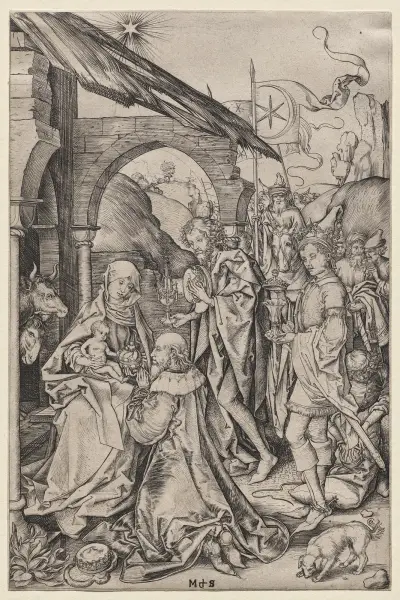 Adoration of the Magi av Martin Schongauer