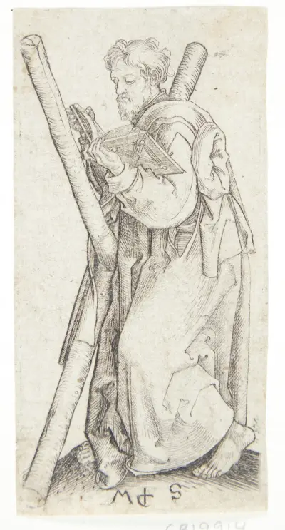 Apostlen Andreas av Martin Schongauer