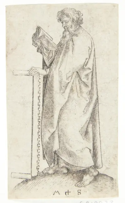 Apostlen Simon av Martin Schongauer