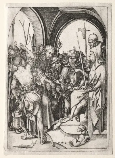 Kristus inför Hannas av Martin Schongauer