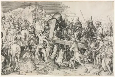 Kristus nesoucí kříž, 1475, Martin Schongauer