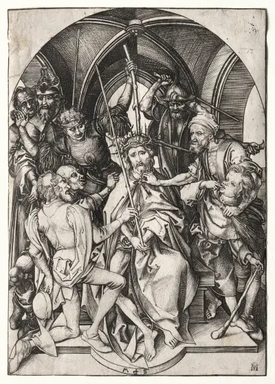 Kristus krönt med törnekrona av Martin Schongauer