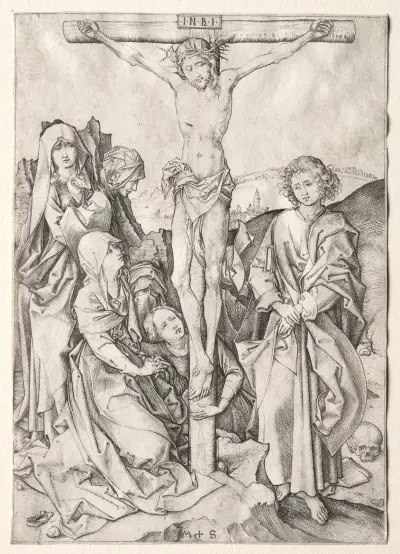 Kristus på korset av Martin Schongauer