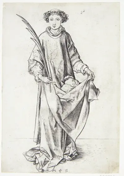 Den hellige Stefanus av Martin Schongauer
