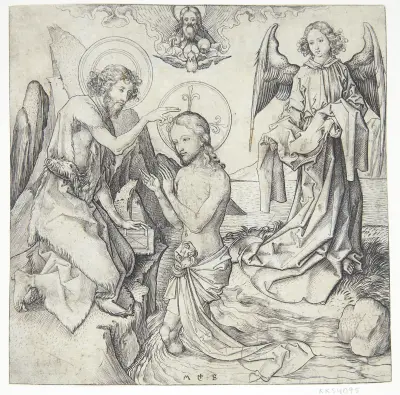 Jesu dåb av Martin Schongauer