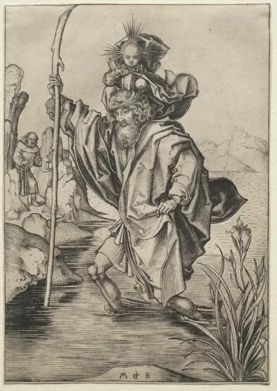 Sankt Kristoffer av Martin Schongauer